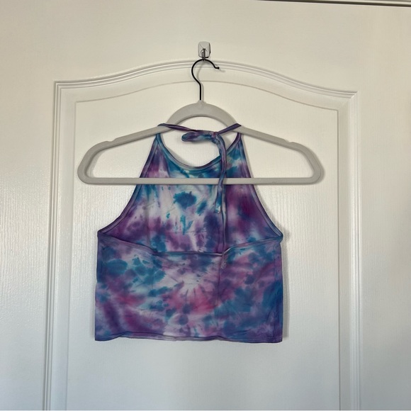 Aeropostale Purple & Blue Tie Dye Tank Halter Crop Top - Picture 2 of 3
